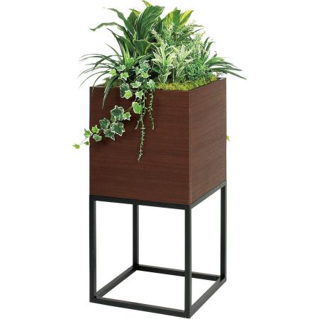 【直送】【人工観葉植物】ベルク/スタッキングプランター セピア/GR2554 ※返品・代引・キャンセル不可・個人宅配送不可