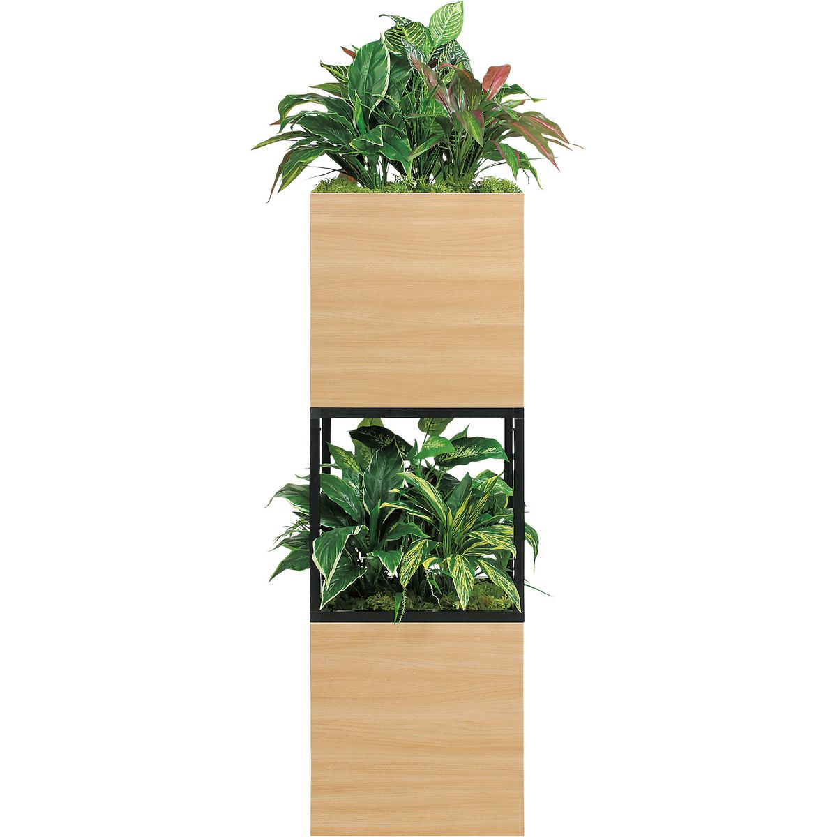 【直送】【人工観葉植物】ベルク/スタッキングプランター ナチュラル/GR2555 ※返品・代引・キャンセル不可・個人宅配送不可