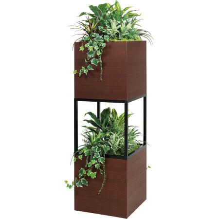 【直送】【人工観葉植物】ベルク/スタッキングプランター セピア/GR2556 ※返品・代引・キャンセル不可・個人宅配送不可
