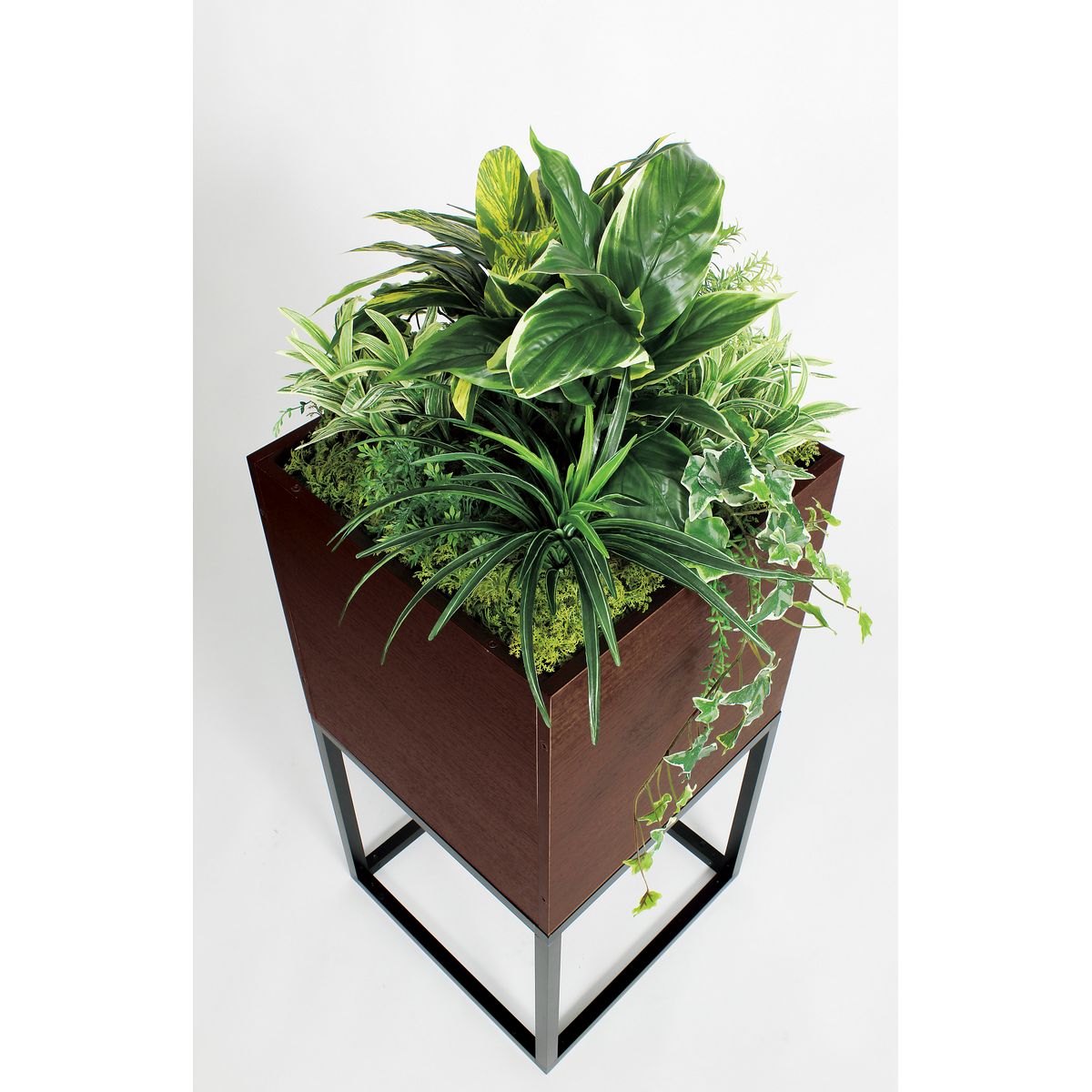 【直送】【人工観葉植物】ベルク/スタッキングプランター セピア/GR2556 ※返品・代引・キャンセル不可・個人宅配送不可