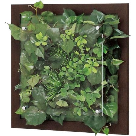 【直送】【人工観葉植物】ベルク/ウォールグリーン(木目) セピア/GR3341 ※返品・代引・キャンセル不可・個人宅配送不可