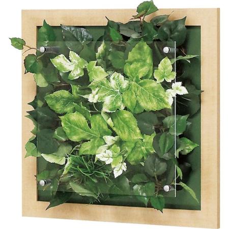 【直送】【人工観葉植物】ベルク/ウォールグリーン(木目) ナチュラル/GR3344 ※返品・代引・キャンセル不可・個人宅配送不可