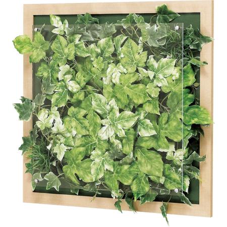 【直送】【人工観葉植物】ベルク/ウォールグリーン(木目) ナチュラル/GR3348 ※返品・代引・キャンセル不可・個人宅配送不可