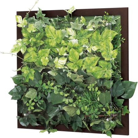 【直送】【人工観葉植物】ベルク/ウォールグリーン(木目) セピア/GR3349 ※返品・代引・キャンセル不可・個人宅配送不可