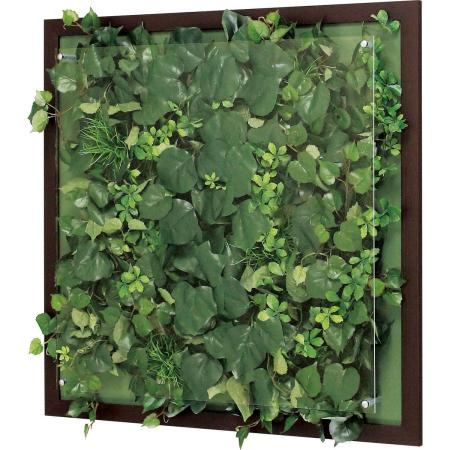 【直送】【人工観葉植物】ベルク/ウォールグリーン(木目) セピア/GR3351 ※返品・代引・キャンセル不可・個人宅配送不可