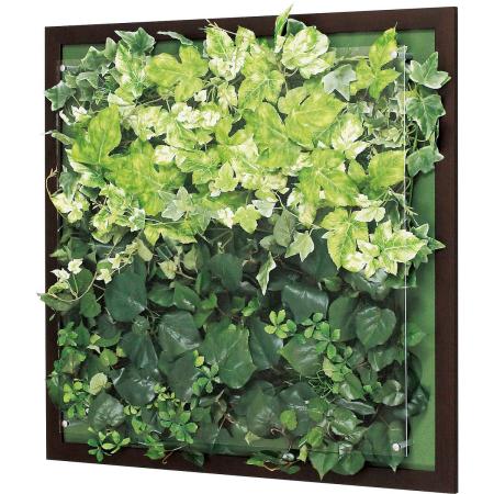 【直送】【人工観葉植物】ベルク/ウォールグリーン(木目) セピア/GR3353 ※返品・代引・キャンセル不可・個人宅配送不可