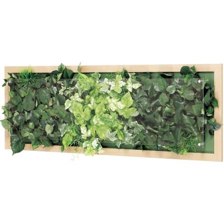 【直送】【人工観葉植物】ベルク/ウォールグリーン(木目) ナチュラル/GR3357 ※返品・代引・キャンセル不可・個人宅配送不可