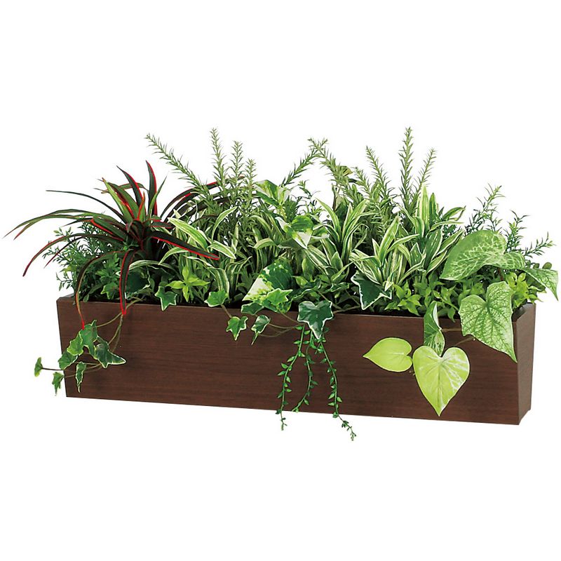 【直送】【人工観葉植物】ベルク/卓上ポット セピア/GR4295 ※返品・代引・キャンセル不可・個人宅配送不可