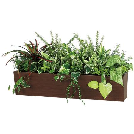 【直送】【人工観葉植物】ベルク/卓上ポット セピア/GR4295 ※返品・代引・キャンセル不可・個人宅配送不可