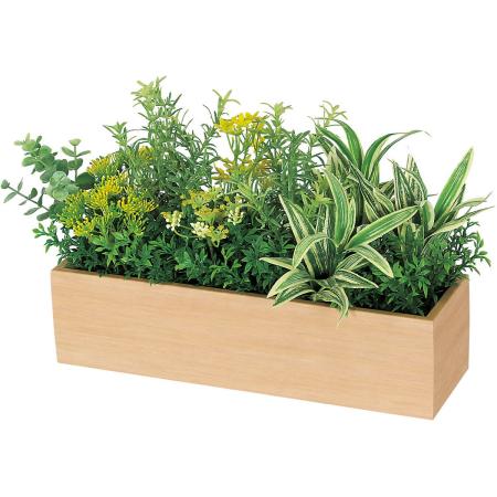 【直送】【人工観葉植物】ベルク/卓上ポット ナチュラル/GR4389 ※返品・代引・キャンセル不可・個人宅配送不可