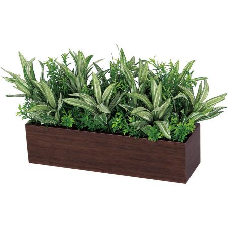【直送】【人工観葉植物】ベルク/卓上ポット セピア/GR4392 ※返品・代引・キャンセル不可・個人宅配送不可