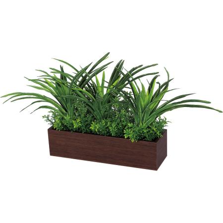 【直送】【人工観葉植物】ベルク/卓上ポット セピア/GR4395 ※返品・代引・キャンセル不可・個人宅配送不可