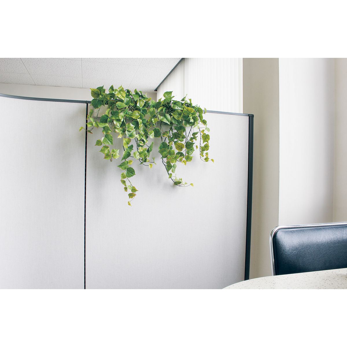 【直送】【人工観葉植物】ベルク/パーテーションポット 白/GR4424 ※返品・代引・キャンセル不可・個人宅配送不可