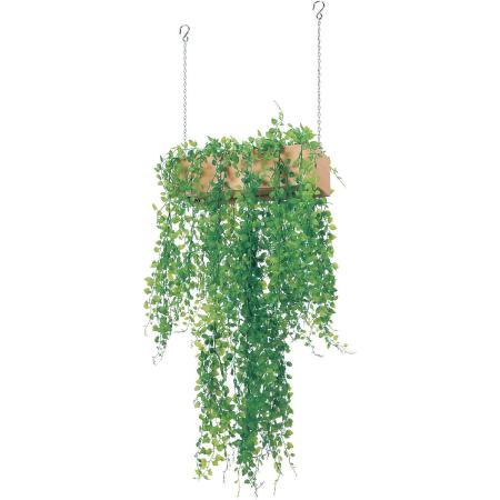 【直送】【人工観葉植物】ベルク/吊り下げポット ナチュラル/GR4458 ※返品・代引・キャンセル不可・個人宅配送不可