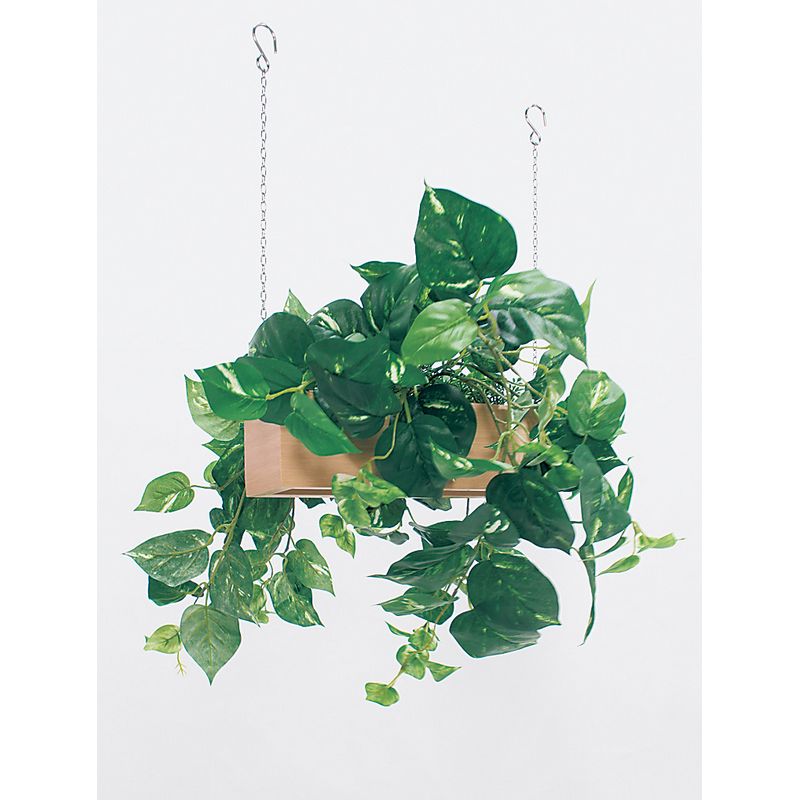 【直送】【人工観葉植物】ベルク/吊り下げポット ナチュラル/GR4459 ※返品・代引・キャンセル不可・個人宅配送不可