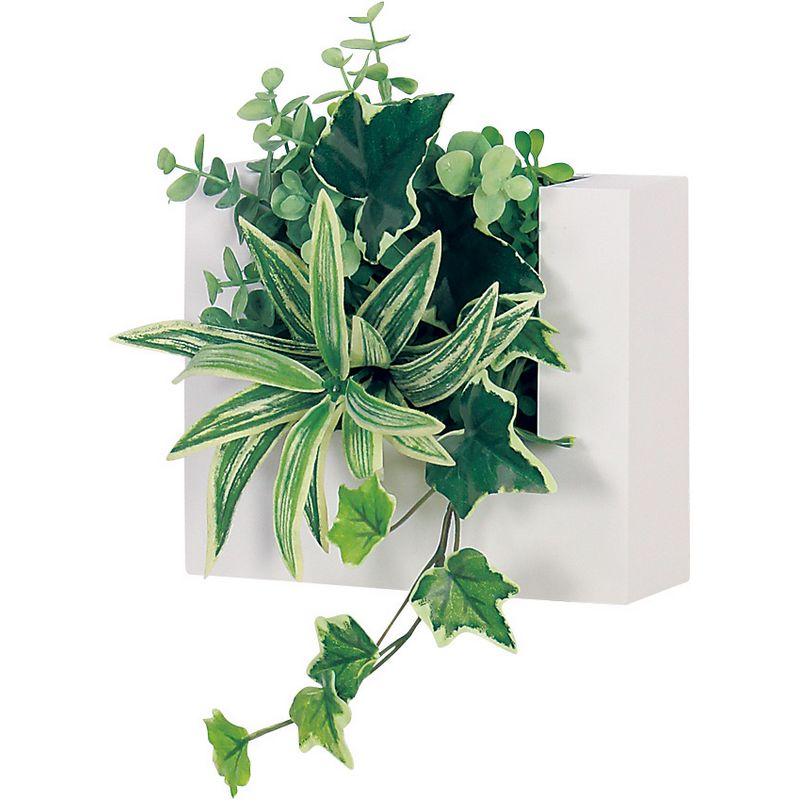【直送】【人工観葉植物】ベルク/ウォールポット 白/GR4467 ※返品・代引・キャンセル不可・個人宅配送不可