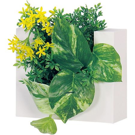 【直送】【人工観葉植物】ベルク/ウォールポット 白/GR4468 ※返品・代引・キャンセル不可・個人宅配送不可