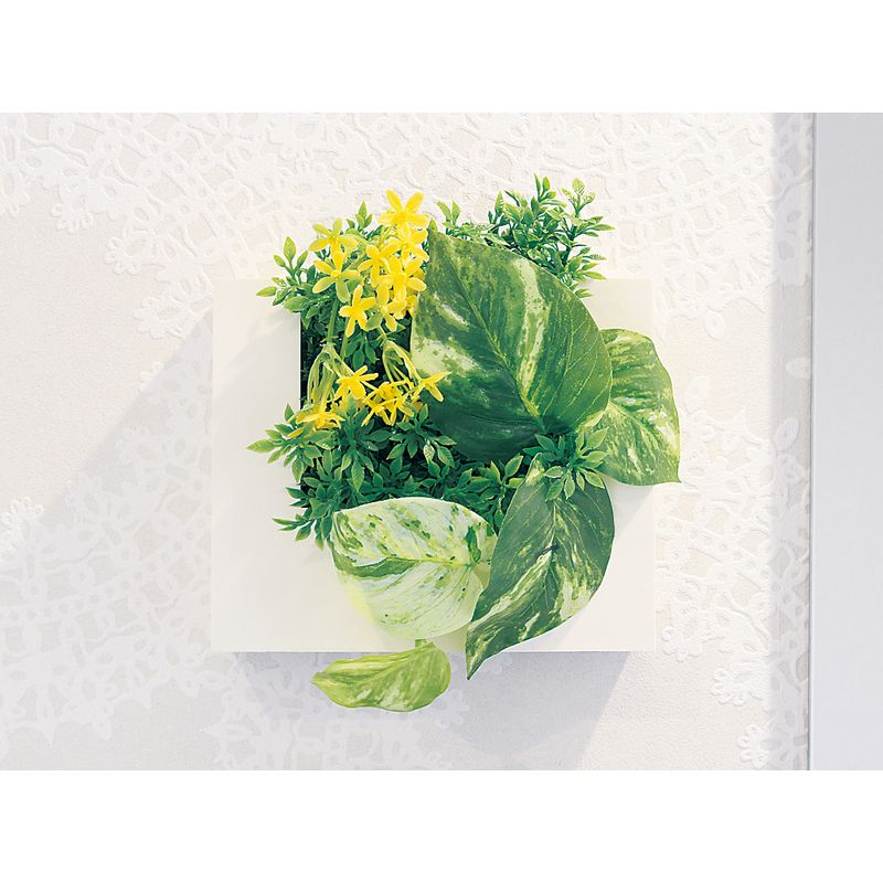 【直送】【人工観葉植物】ベルク/ウォールポット 白/GR4468 ※返品・代引・キャンセル不可・個人宅配送不可