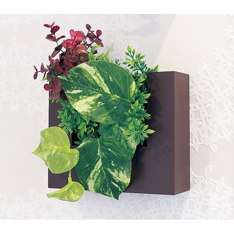 【直送】【人工観葉植物】ベルク/ウォールポット セピア/GR4471 ※返品・代引・キャンセル不可・個人宅配送不可