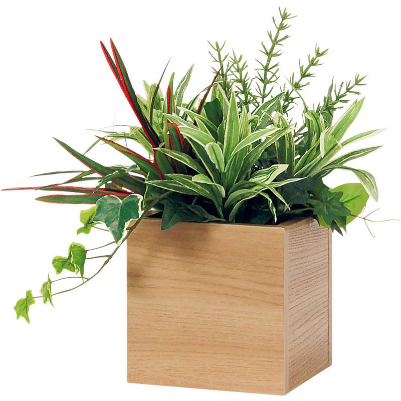 【直送】【人工観葉植物】ベルク/卓上ポット ナチュラル/GR4485 ※返品・代引・キャンセル不可・個人宅配送不可