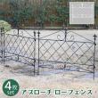 特価◎【直送】住まいスタイル/アプローチローフェンス 4枚組 ブラック/AF008-4P-BLK