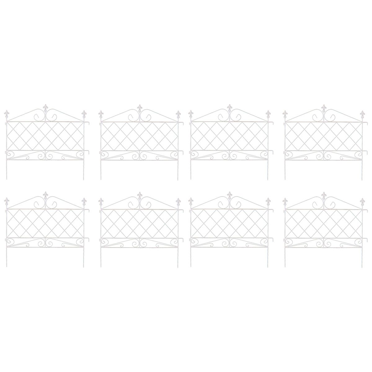 特価◎【直送】住まいスタイル/アプローチローフェンス 8枚組 ホワイト/AF008-8P-WHT