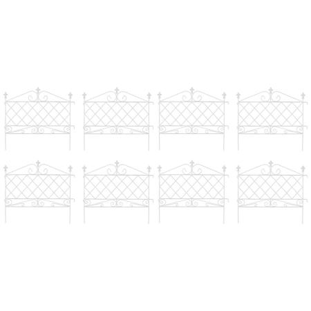 特価◎【直送】住まいスタイル/アプローチローフェンス 8枚組 ホワイト/AF008-8P-WHT