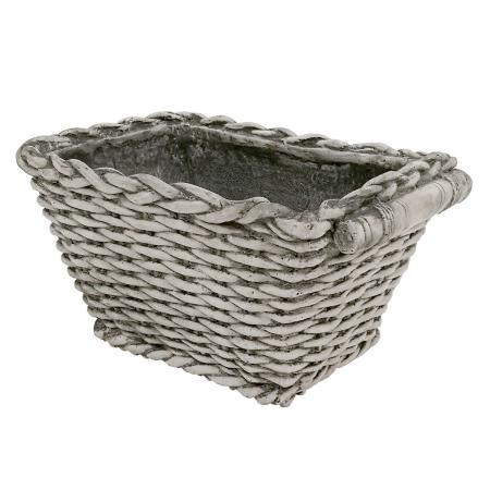 特価◎【直送】住まいスタイル/マグネシウムプランター Old Basket(オールドバスケット) ホワイト/BSPL-400WHT