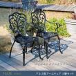 特価◎【直送】住まいスタイル/アルミ製アームチェア 2脚セット 「トルペ」 マットブラック/BKS-C5289-2P-BLK