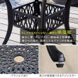 特価◎【直送】住まいスタイル/アルミ製ラウンドテーブル&チェア 5点セット 「トルペ」 マットブラック