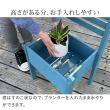 特価◎【直送】住まいスタイル/天然木製チェア型プランタースタンド 幅40cm グレー/CP40GRY