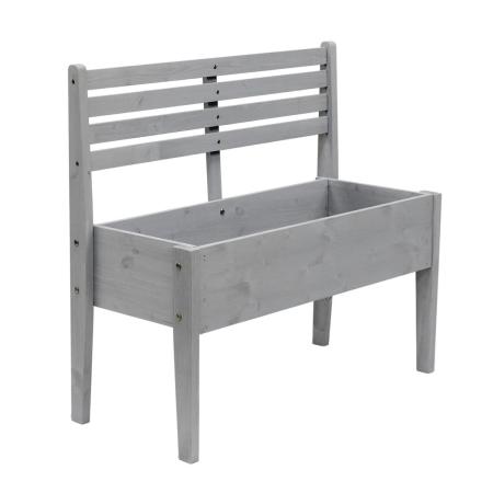 特価◎【直送】住まいスタイル/天然木製チェア型プランタースタンド 幅80cm グレー/CP80GRY