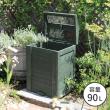 特価◎【直送】住まいスタイル/木製窓付コンポスト 90L 「OWN」(オウン) ダークグリーン/CPT45DGR