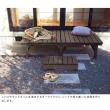 特価◎【直送】住まいスタイル/ユニット縁台ベンチ hiyori ステップセット(幅174・奥行88) ダークブラウン