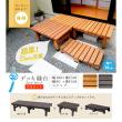 特価◎【直送】住まいスタイル/デッキ縁台180×58 3点セット ダークブラウン/DE-18058-3PSET-DBR