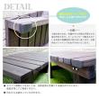 特価◎【直送】住まいスタイル/デッキ縁台180×58 3点セット ダークブラウン/DE-18058-3PSET-DBR