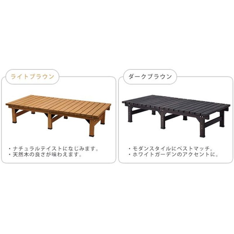 特価◎【直送】住まいスタイル/デッキ縁台180X90 ダークブラウン/DE-18090DBR