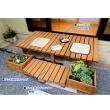 特価◎【直送】住まいスタイル/デッキ縁台 180×90 ステップセット ダークブラウン/DE-18090STP-DBR
