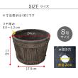 特価◎【直送】住まいスタイル/FRP製バレル型プランター 小(直径24cm) ダークブラウン/EBP-24DBR