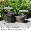 特価◎【直送】住まいスタイル/FRP製バレル型プランター 大(直径30cm) ダークブラウン/EBP-30DBR