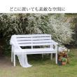 特価◎【直送】住まいスタイル/天然木製ベンチ 幅130 「Elan」(エラン) グレー/EL-130GRY