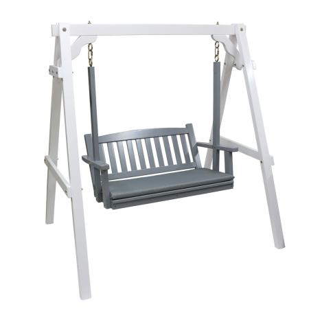 特価◎【直送】住まいスタイル/天然木製スウィングベンチ 「Elan」(エラン) グレー/EL-SW148GRY