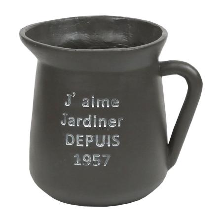 特価◎【直送】住まいスタイル/FRP製ミルクポット型プランター大(幅30cm) ブラック/EPP-30BLK