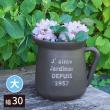 特価◎【直送】住まいスタイル/FRP製ミルクポット型プランター大(幅30cm) ブラック/EPP-30BLK