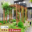 特価◎【直送】住まいスタイル/天然木製アーチ 190 3台(土中用金具セット) 「Flex Pergola」 ライトブラウン