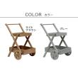 特価◎【直送】住まいスタイル/天然木製ワゴン型プランタースタンド グレー/FW72GRY