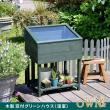 特価◎【直送】住まいスタイル/木製窓付グリーンハウス (温室) 「OWN」(オウン) ダークグリーン/GRH45DGR