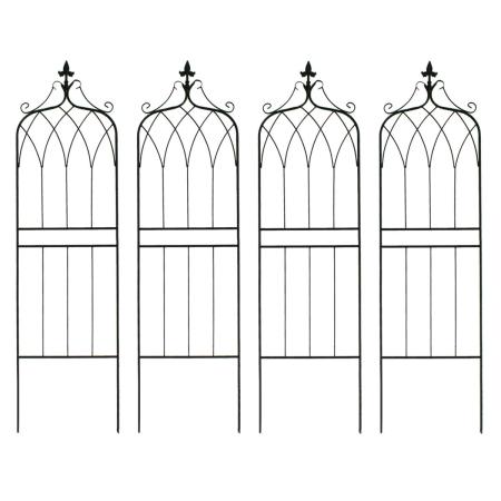 特価◎【直送】住まいスタイル/アイアンフェンス148 ロータイプ drape(ドレープ)4枚組 ブラック/IF-DR028-4P-BLK