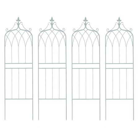 特価◎【直送】住まいスタイル/アイアンフェンス148 ロータイプ drape(ドレープ)4枚組 ホワイト/IF-DR028-4P-WHT