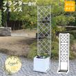特価◎【直送】住まいスタイル/プランター台付フェンス(スリムタイプ)「アーガイル」 ホワイト/IF-FP017WHT